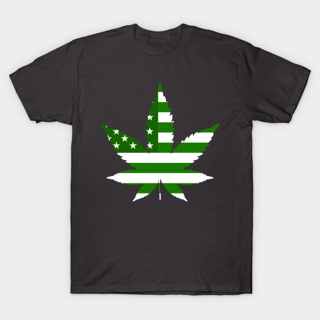 USA Marijuana T-Shirt by TeeeeeeTime